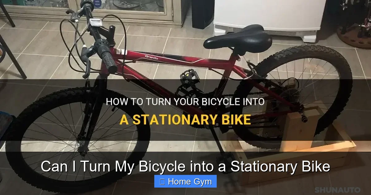 Can I Turn My Bicycle into a Stationary Bike