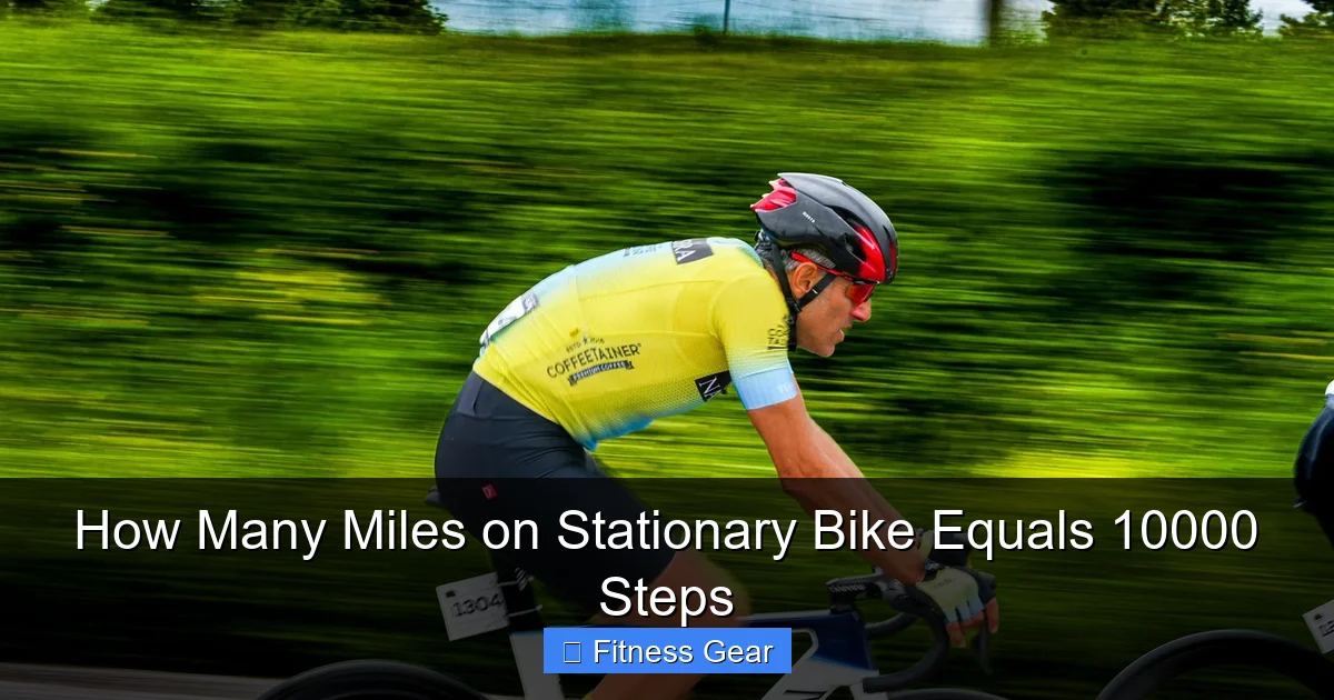 How Many Miles on Stationary Bike Equals 10000 Steps