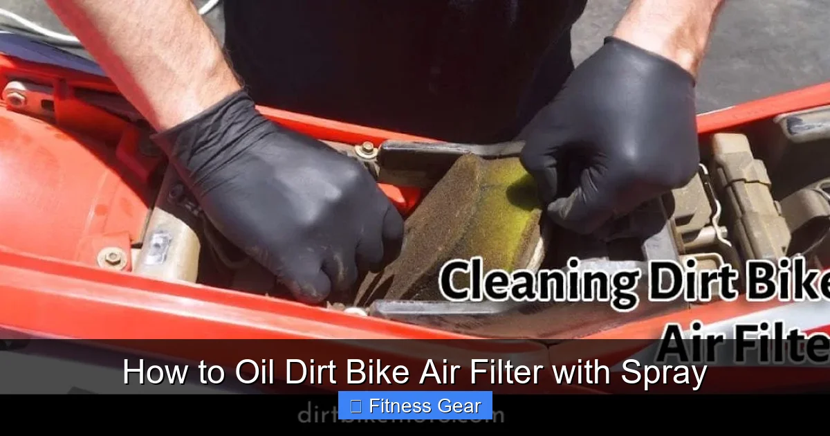 How to Oil Dirt Bike Air Filter with Spray