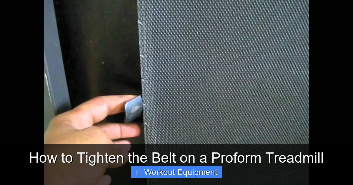 How to Tighten the Belt on a Proform Treadmill