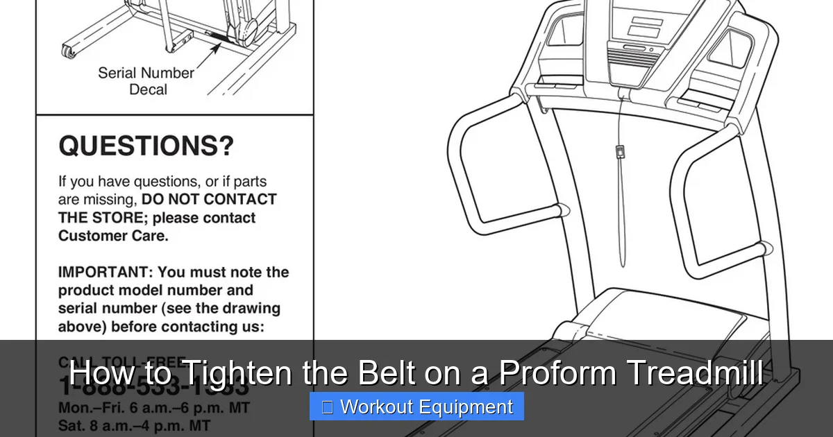 How to Tighten the Belt on a Proform Treadmill