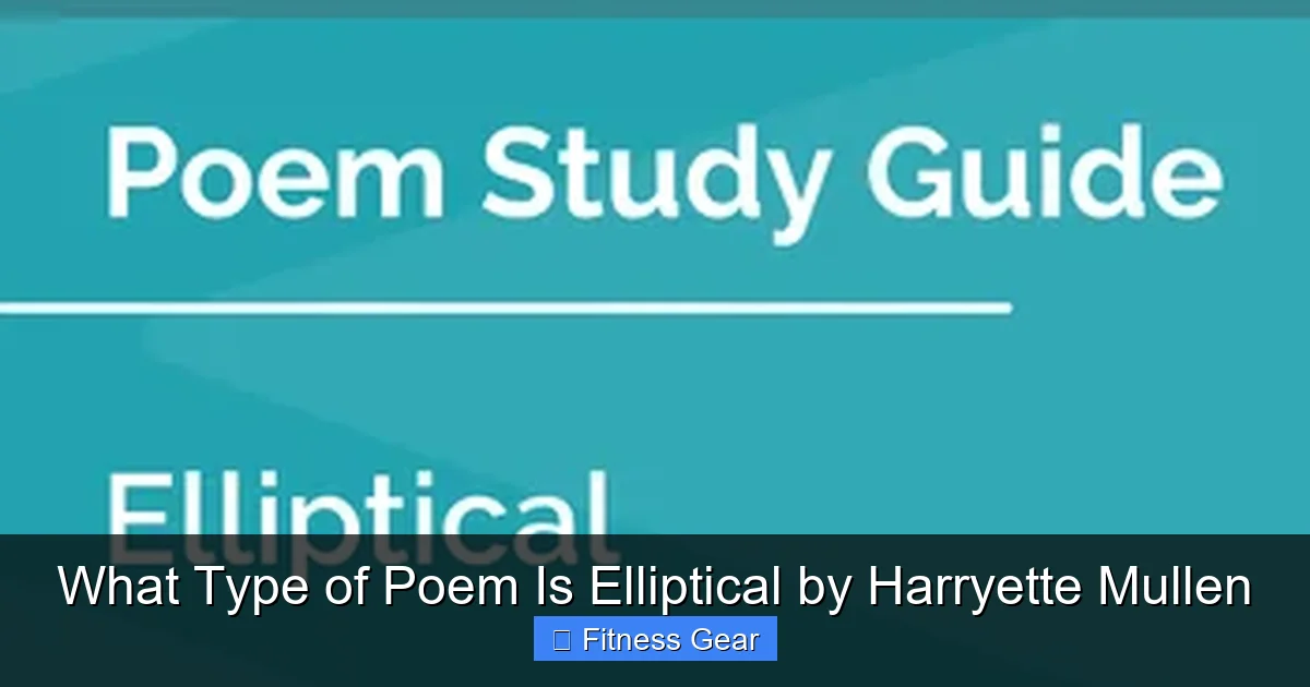 What Type of Poem Is Elliptical by Harryette Mullen
