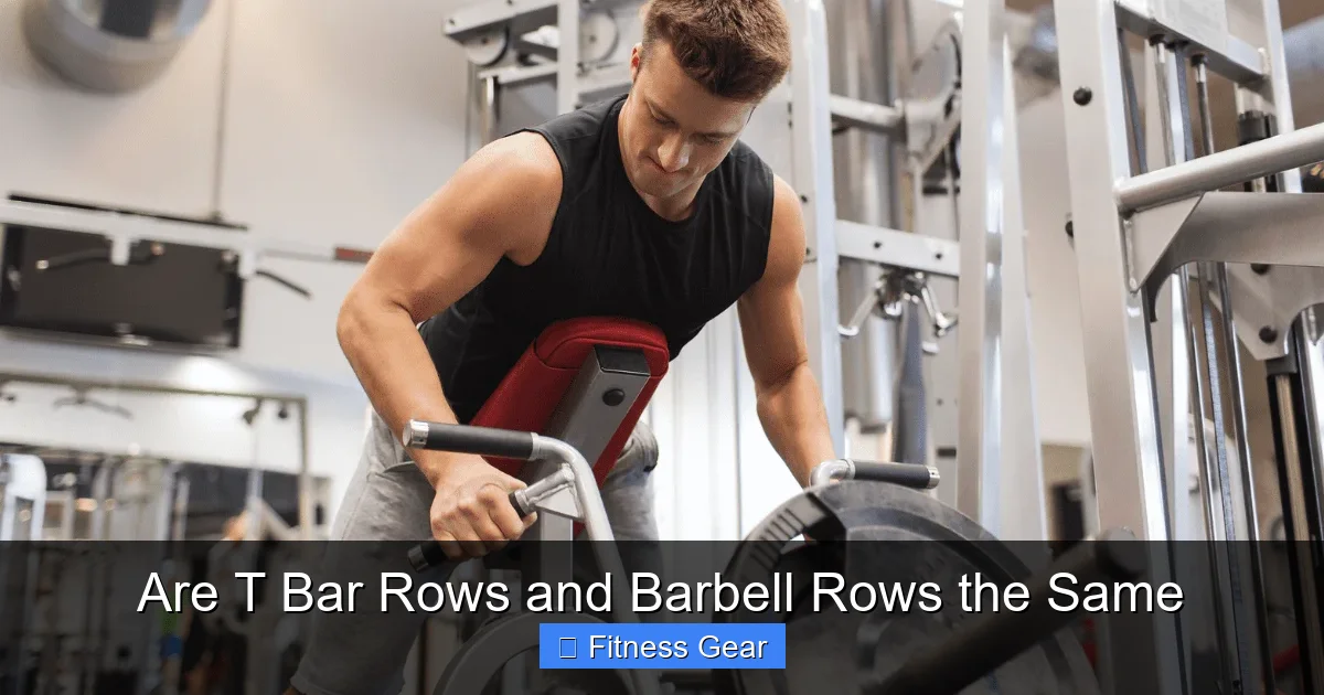 Are T Bar Rows and Barbell Rows the Same