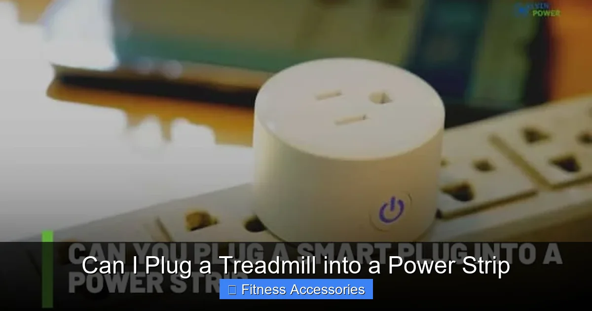 Can I Plug a Treadmill into a Power Strip