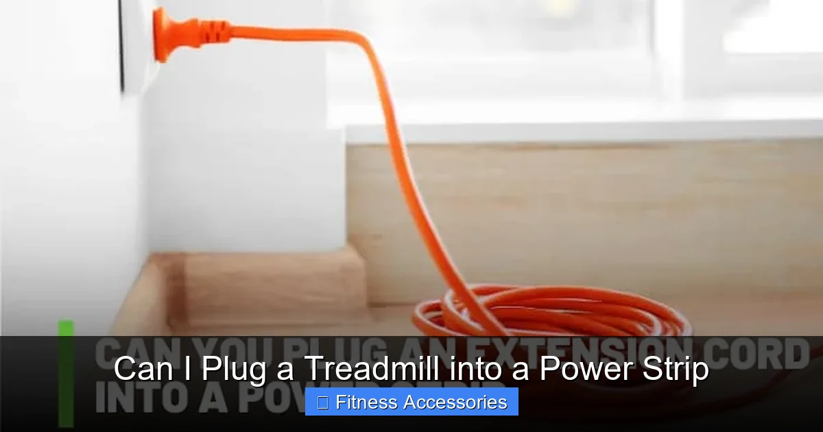 Can I Plug a Treadmill into a Power Strip