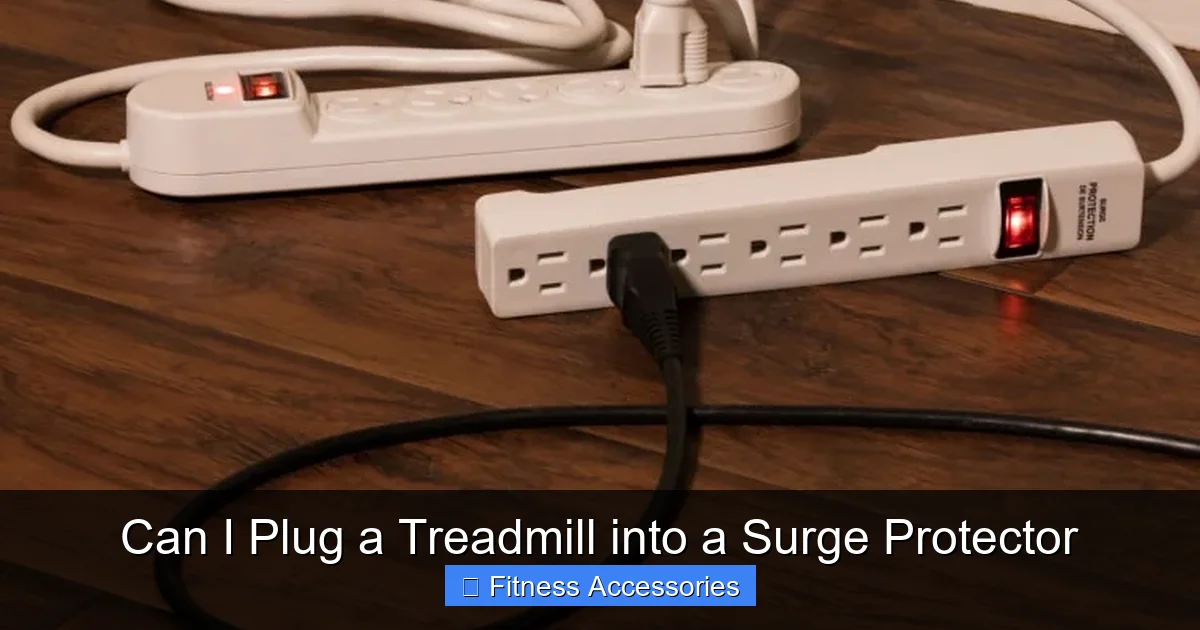 Can I Plug a Treadmill into a Surge Protector
