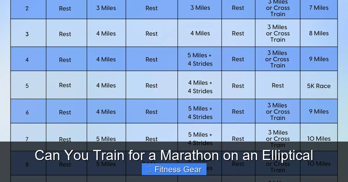 Can You Train for a Marathon on an Elliptical