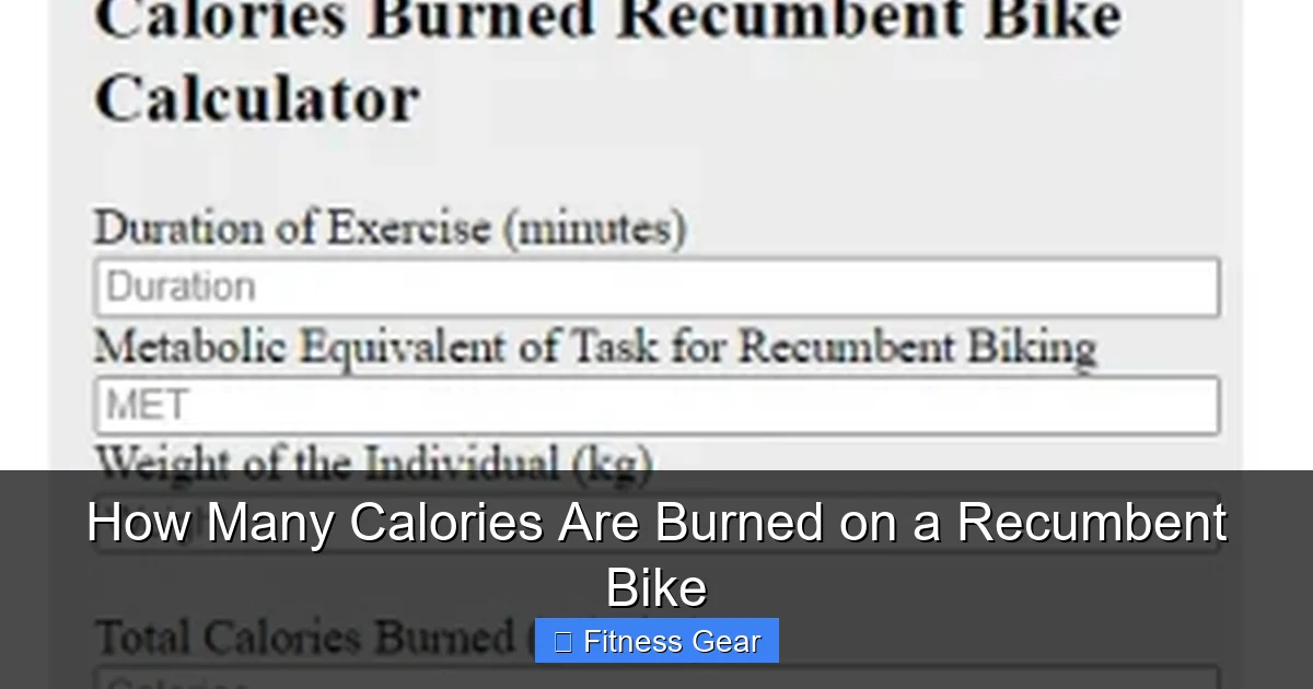 How Many Calories Are Burned on a Recumbent Bike