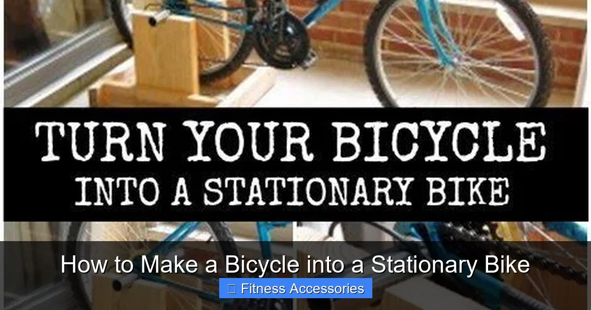 How to Make a Bicycle into a Stationary Bike