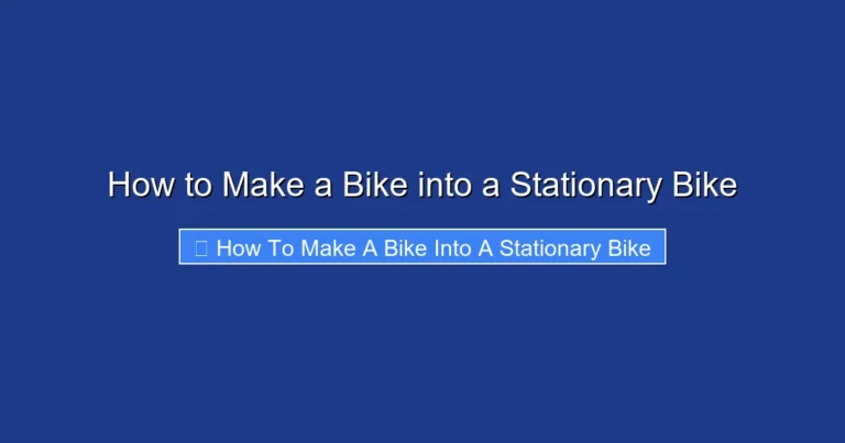 How to Make a Bike into a Stationary Bike