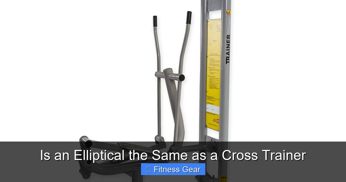 Is an Elliptical the Same as a Cross Trainer