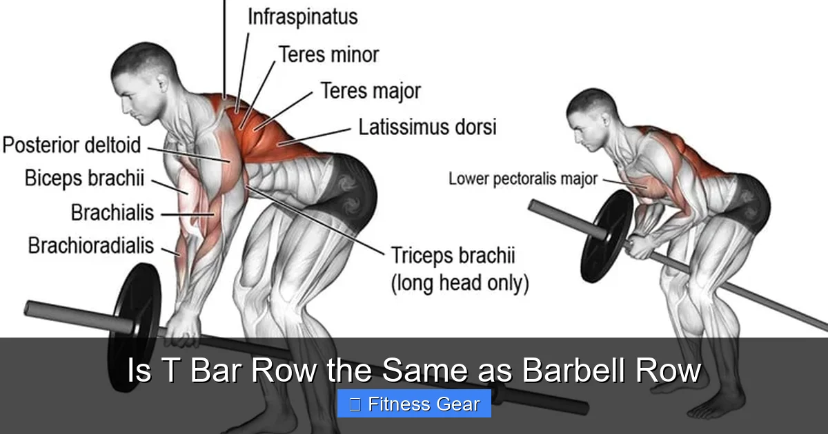 Is T Bar Row the Same as Barbell Row