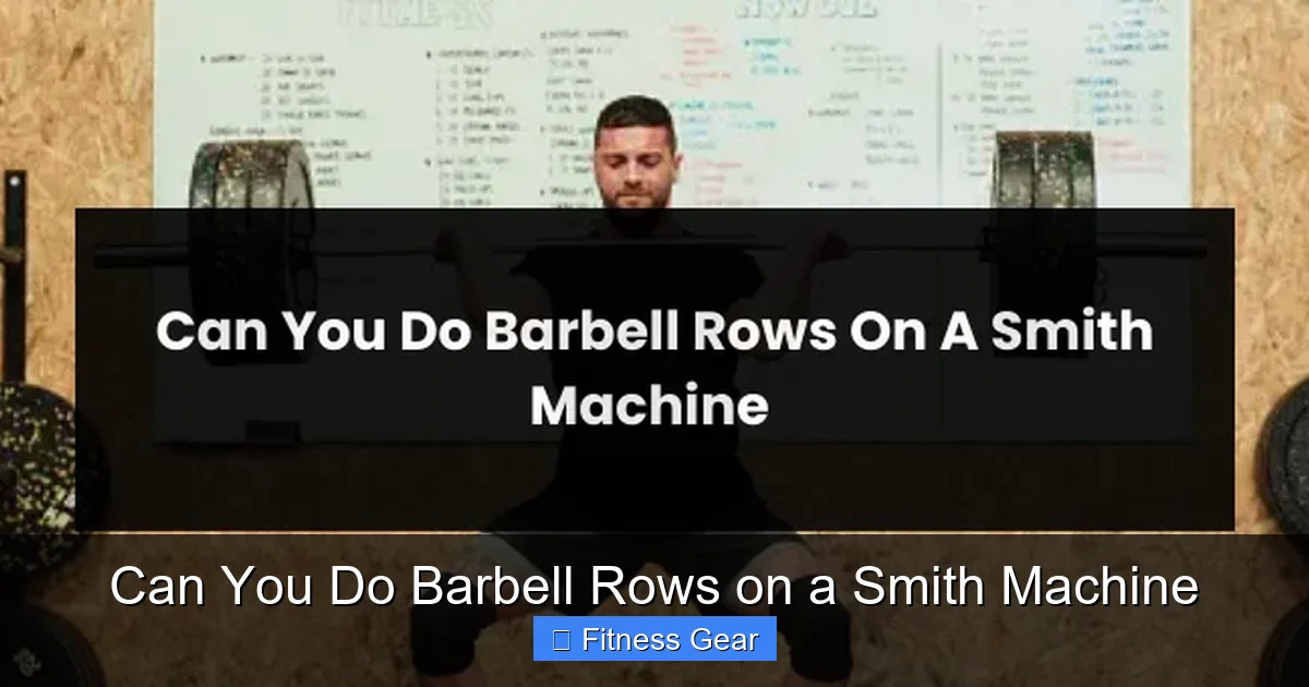 Can You Do Barbell Rows on a Smith Machine