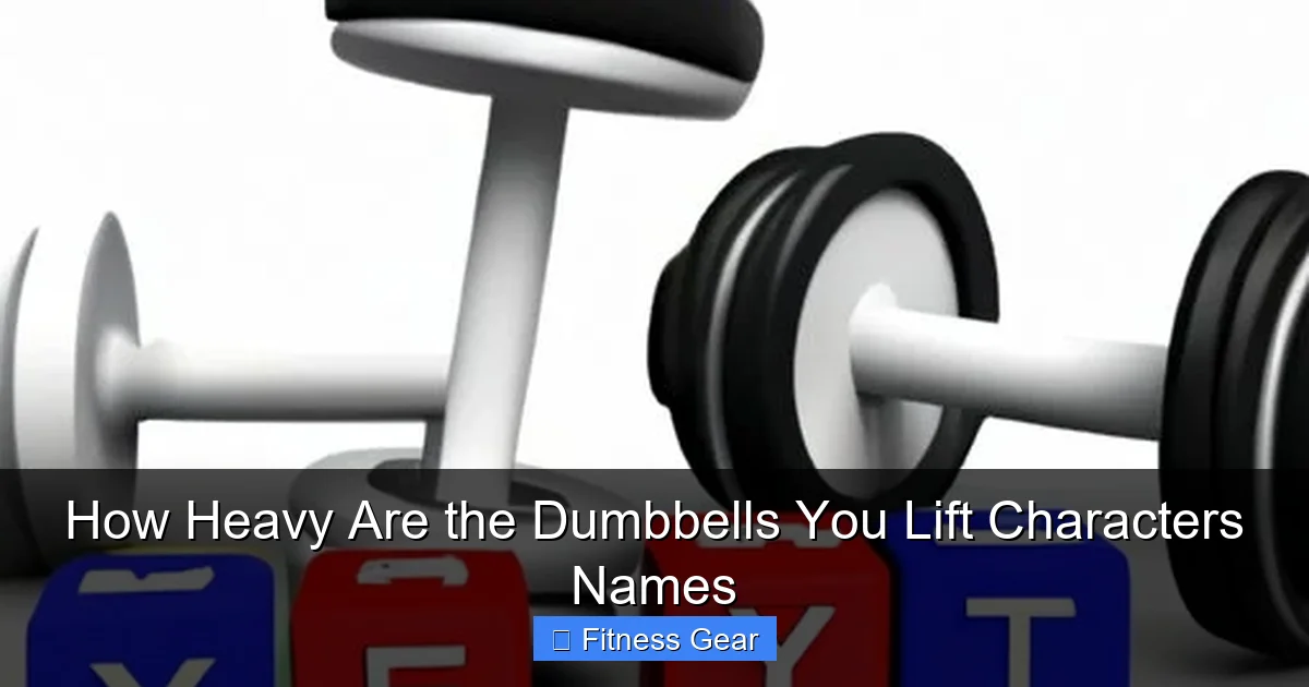 How Heavy Are the Dumbbells You Lift Characters Names