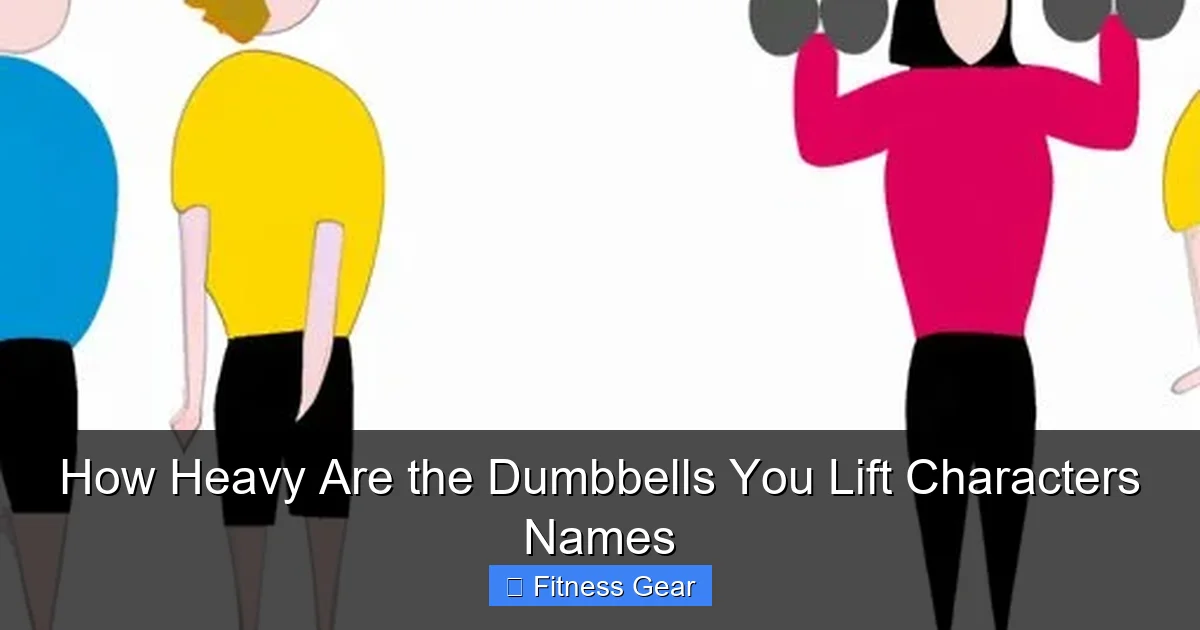 How Heavy Are the Dumbbells You Lift Characters Names