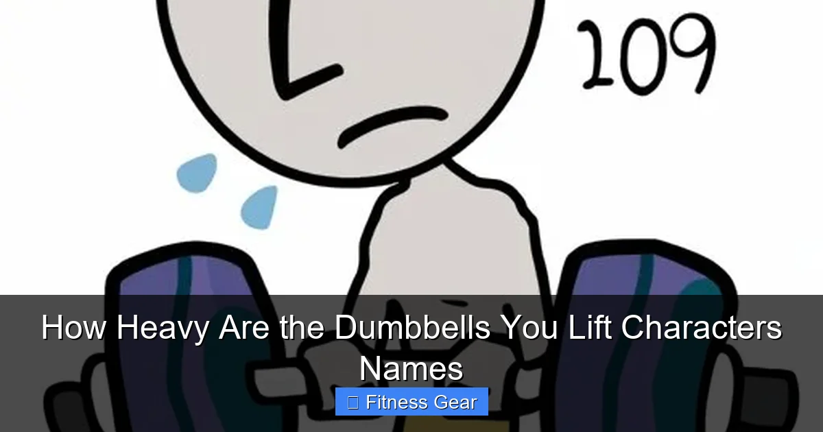 How Heavy Are the Dumbbells You Lift Characters Names