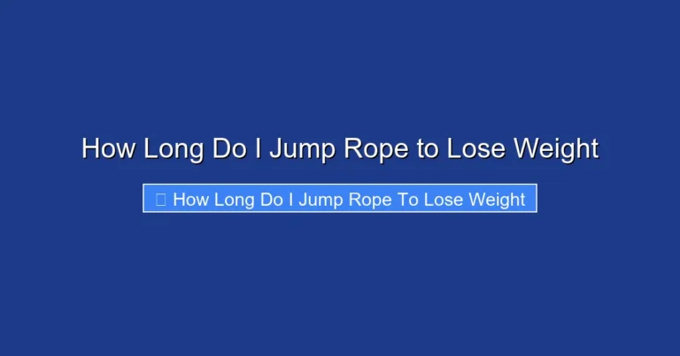 How Long Do I Jump Rope to Lose Weight
