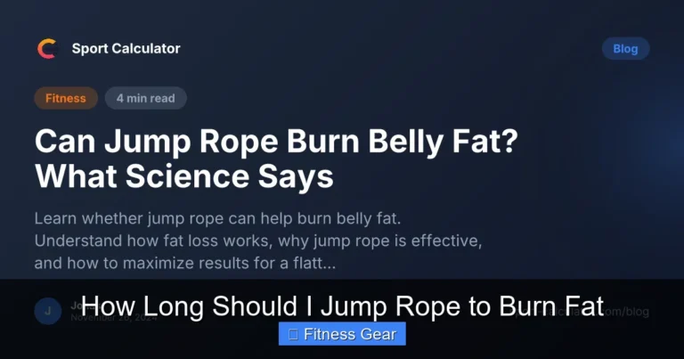 How Long Should I Jump Rope to Burn Fat