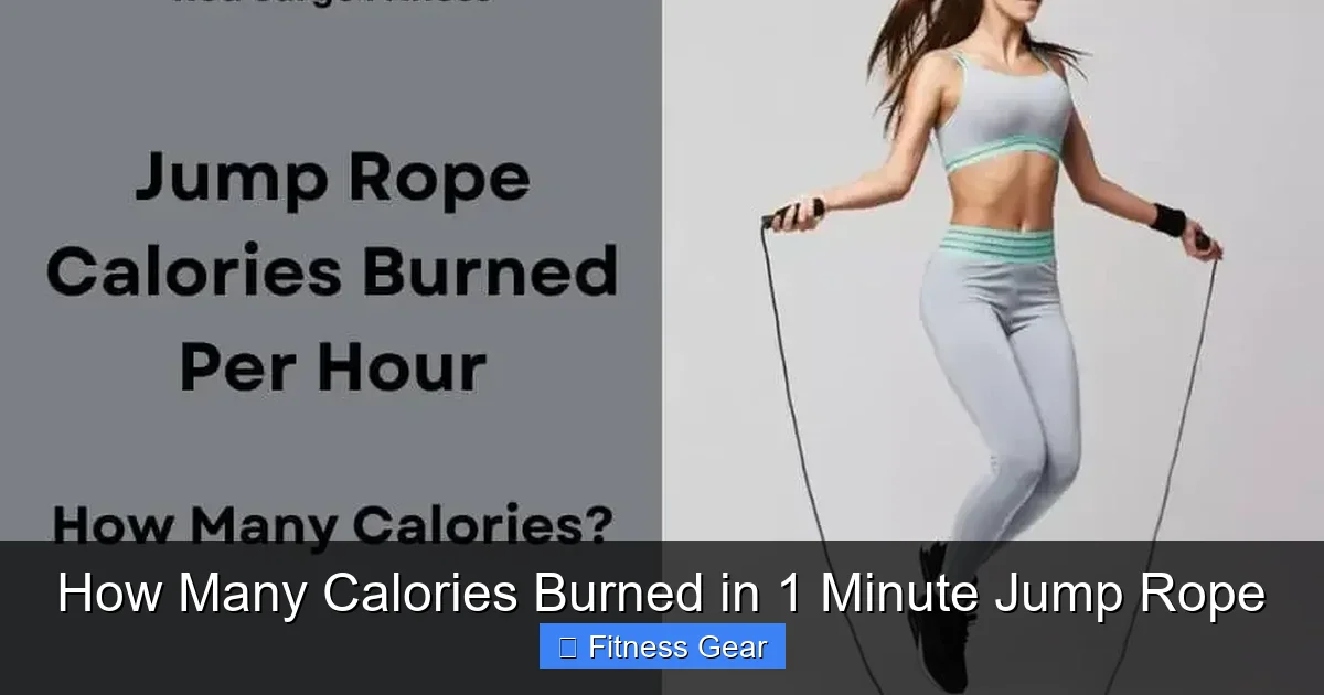 How Many Calories Burned in 1 Minute Jump Rope