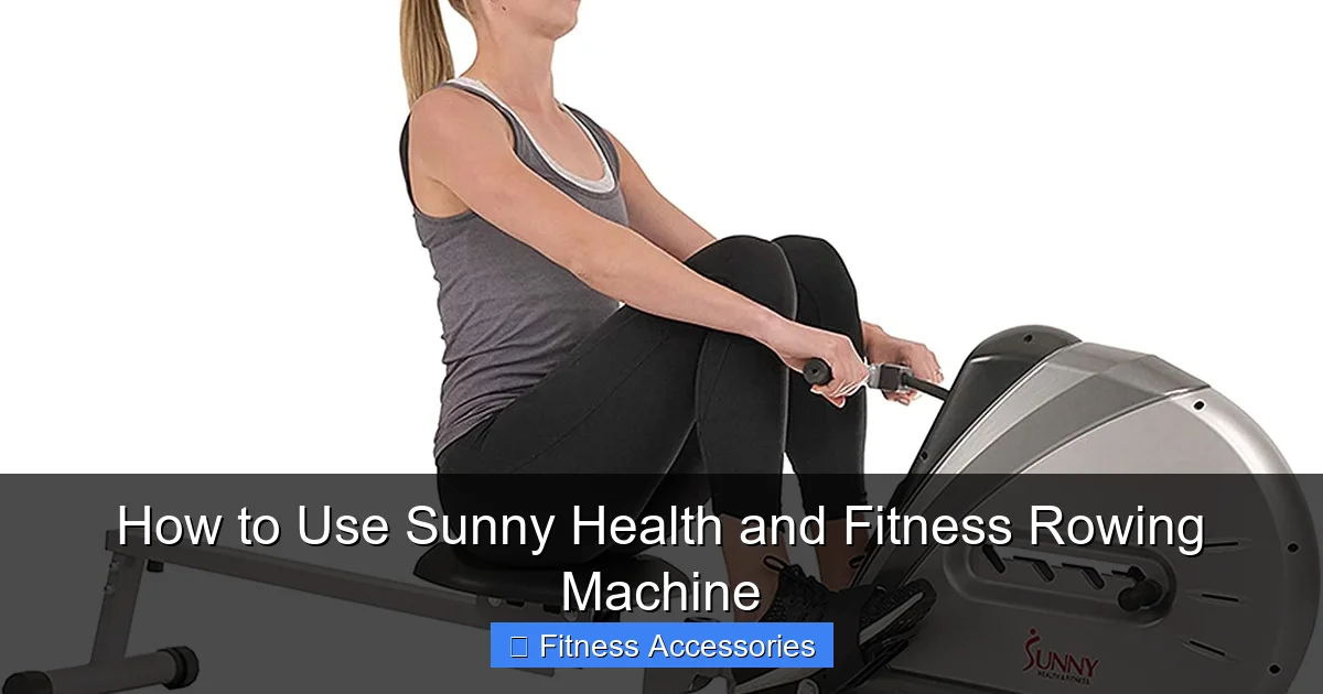 How to Use Sunny Health and Fitness Rowing Machine