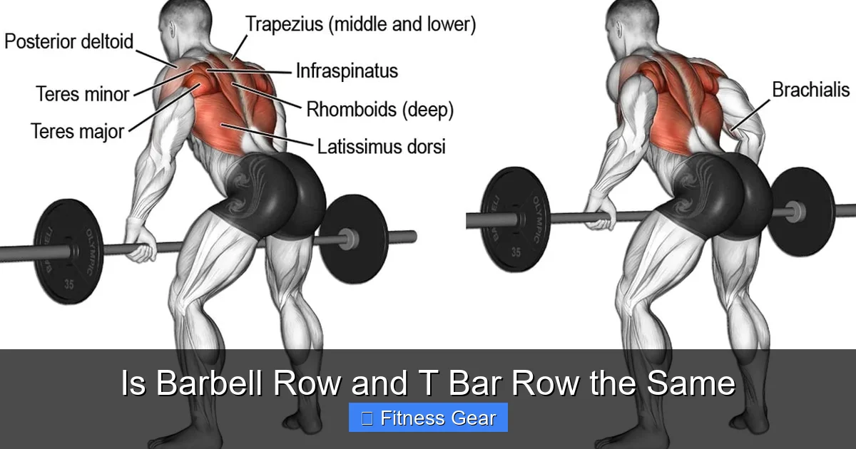 Is Barbell Row and T Bar Row the Same