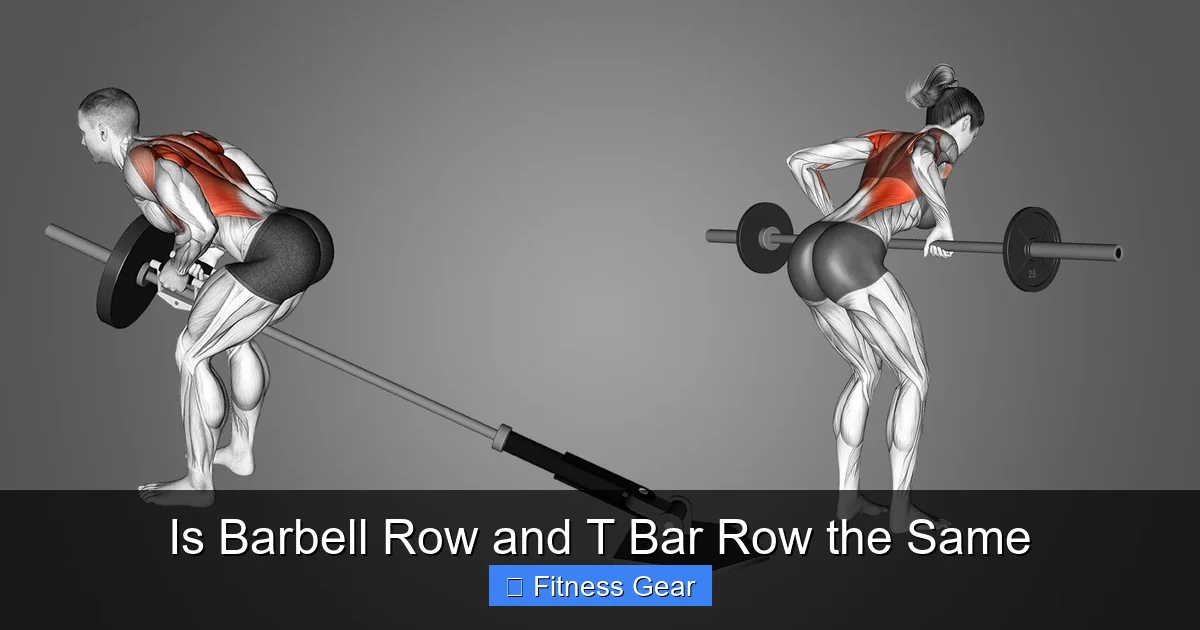 Is Barbell Row and T Bar Row the Same
