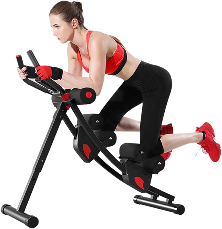 Fitlaya Adjustable Height Ab Machine – Foldable Home Gym Equipment for