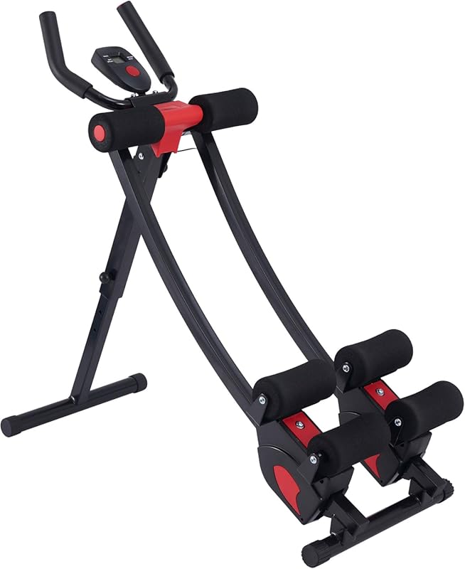 ZELUS Home Gym Ab Machine – Foldable Core Trainer with 4 Intensity Lev