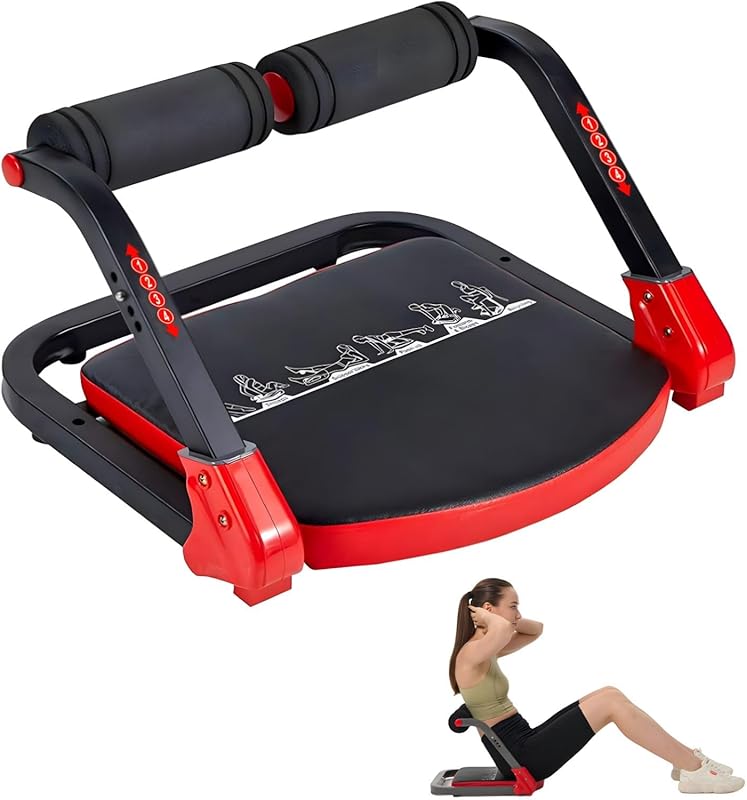 HOTSWEAT Ab Machine – Foldable Sit‑Up Trainer with 3 Adjustable Resist
