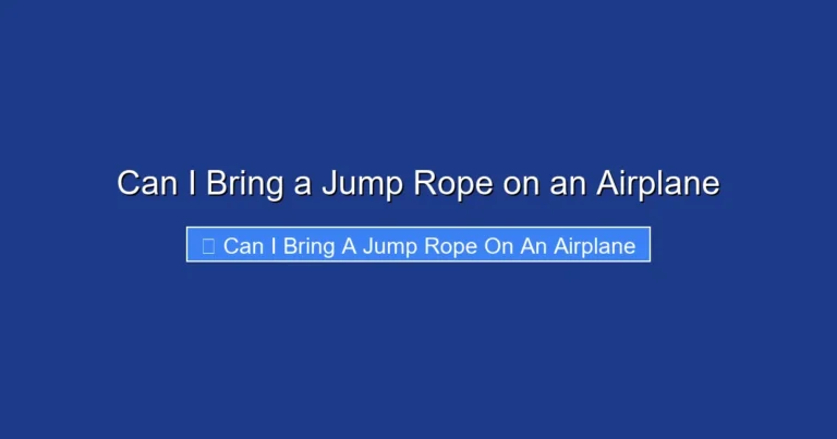 Can I Bring a Jump Rope on an Airplane