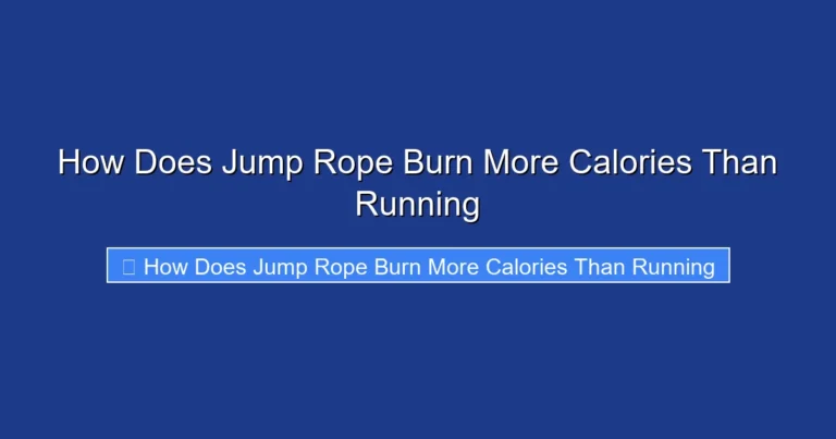 How Does Jump Rope Burn More Calories Than Running