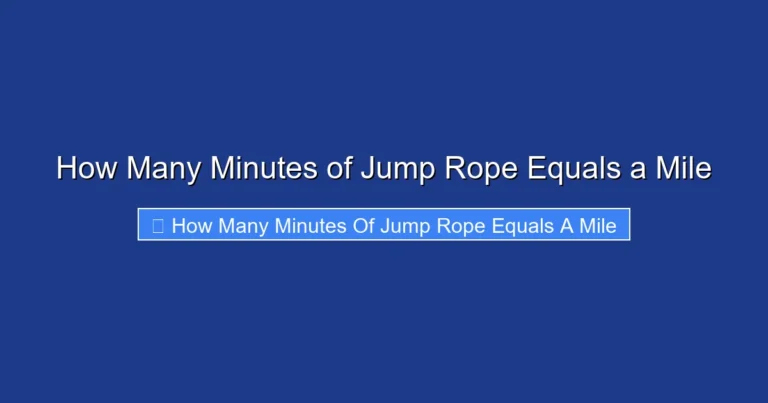 How Many Minutes of Jump Rope Equals a Mile