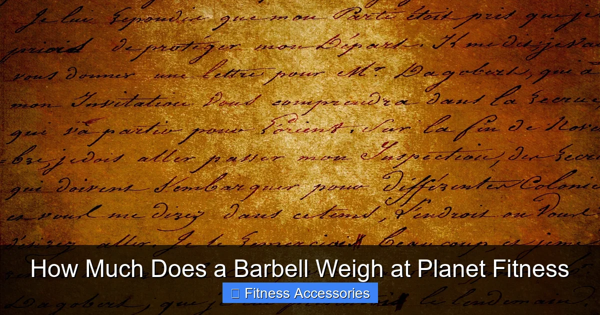 How Much Does a Barbell Weigh at Planet Fitness