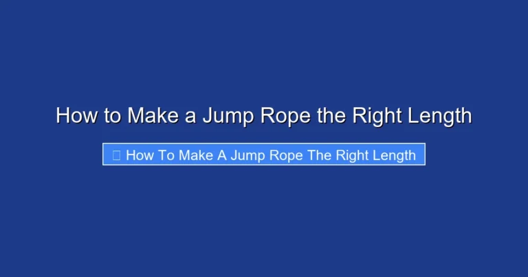 How to Make a Jump Rope the Right Length