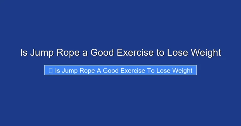 Is Jump Rope a Good Exercise to Lose Weight