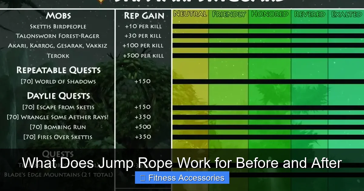 What Does Jump Rope Work for Before and After