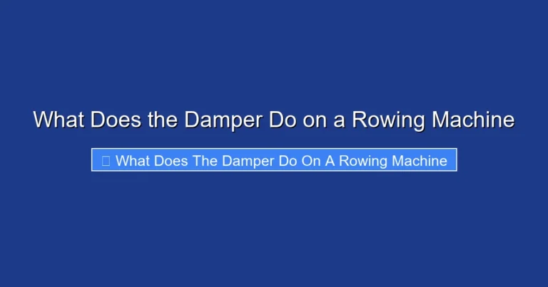 What Does the Damper Do on a Rowing Machine