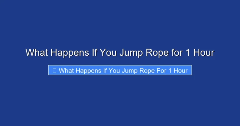 What Happens If You Jump Rope for 1 Hour