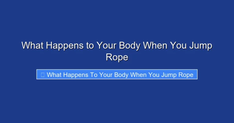 What Happens to Your Body When You Jump Rope