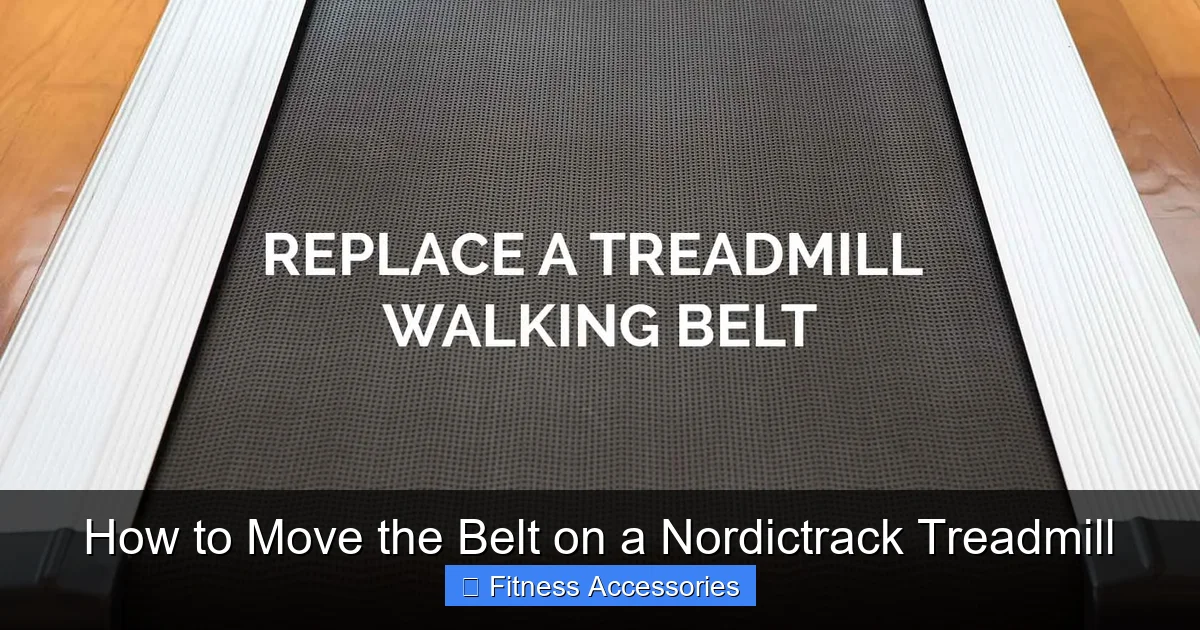 How to Move the Belt on a Nordictrack Treadmill