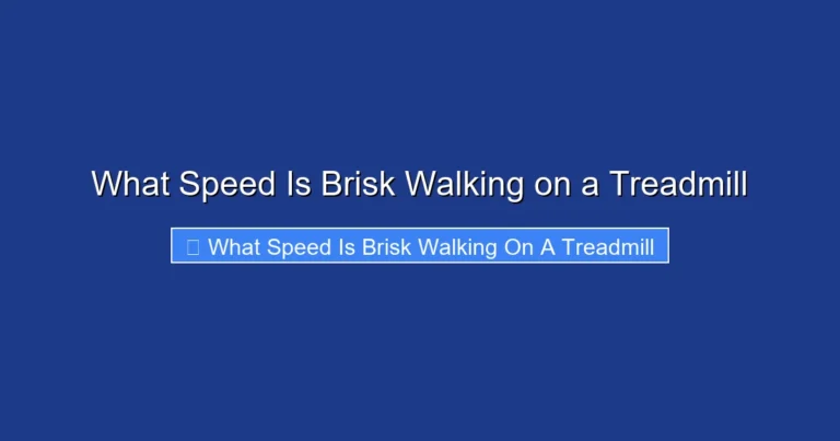What Speed Is Brisk Walking on a Treadmill