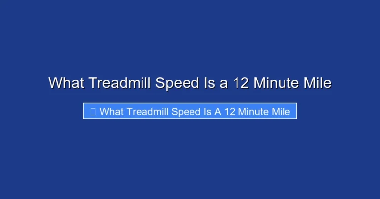 What Treadmill Speed Is a 12 Minute Mile