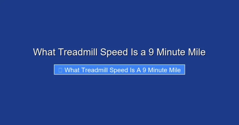 What Treadmill Speed Is a 9 Minute Mile