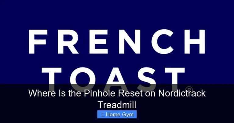 Where Is the Pinhole Reset on Nordictrack Treadmill
