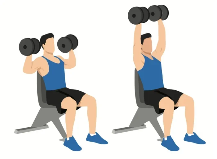 How to Kick Up Dumbbells for Shoulder Press