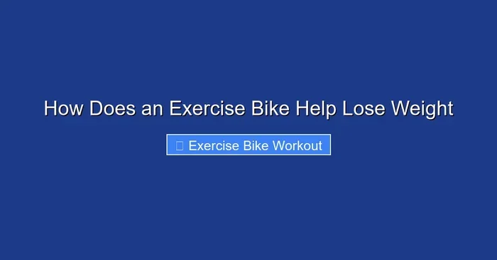 How Does an Exercise Bike Help Lose Weight