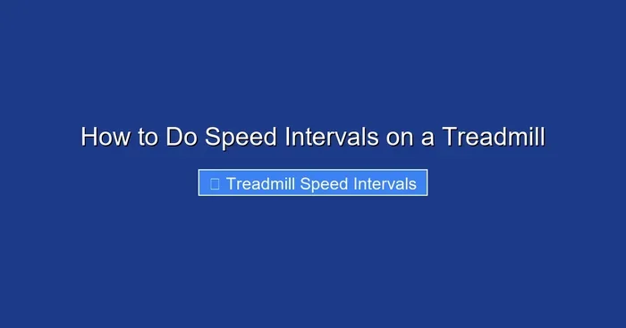 How to Do Speed Intervals on a Treadmill