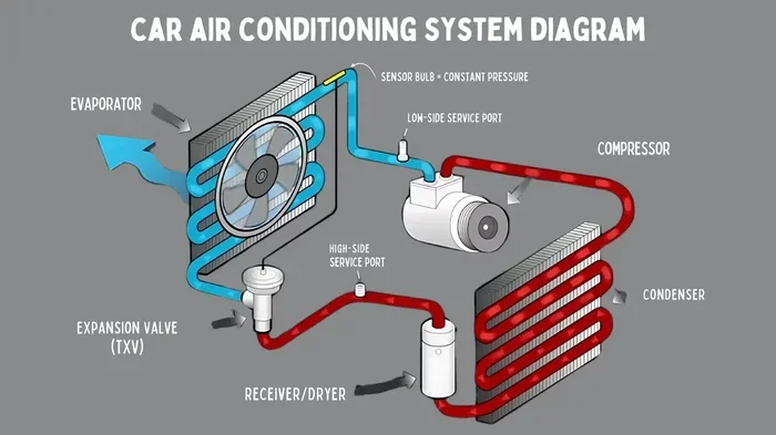 Motor Car A/c Electrical Ciruit Diagram