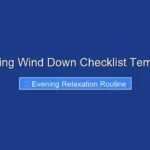 Evening Wind Down Checklist Template