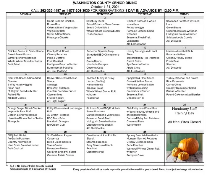 Jimmys Menu for Seniors